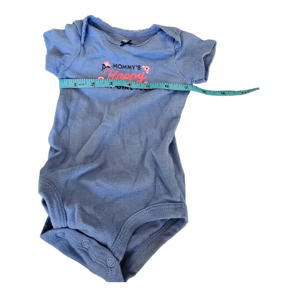 Carter's 3m Blue Short Sleeve Bodysuit
